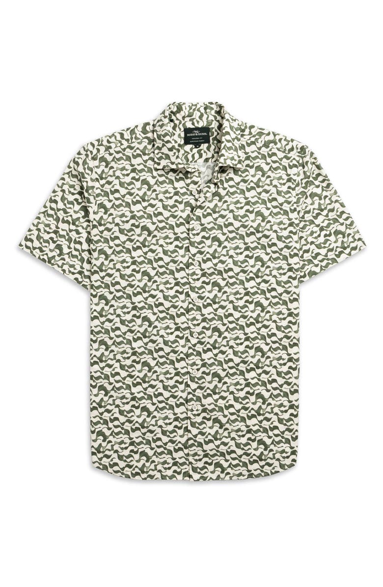 Rodd & Gunn Bendigo Abstract Print Button-Up Shirt, Alternate, color, Kelp
