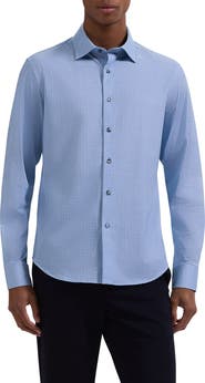 Bugatchi James OoohCotton® Geo Print Button-Up Shirt