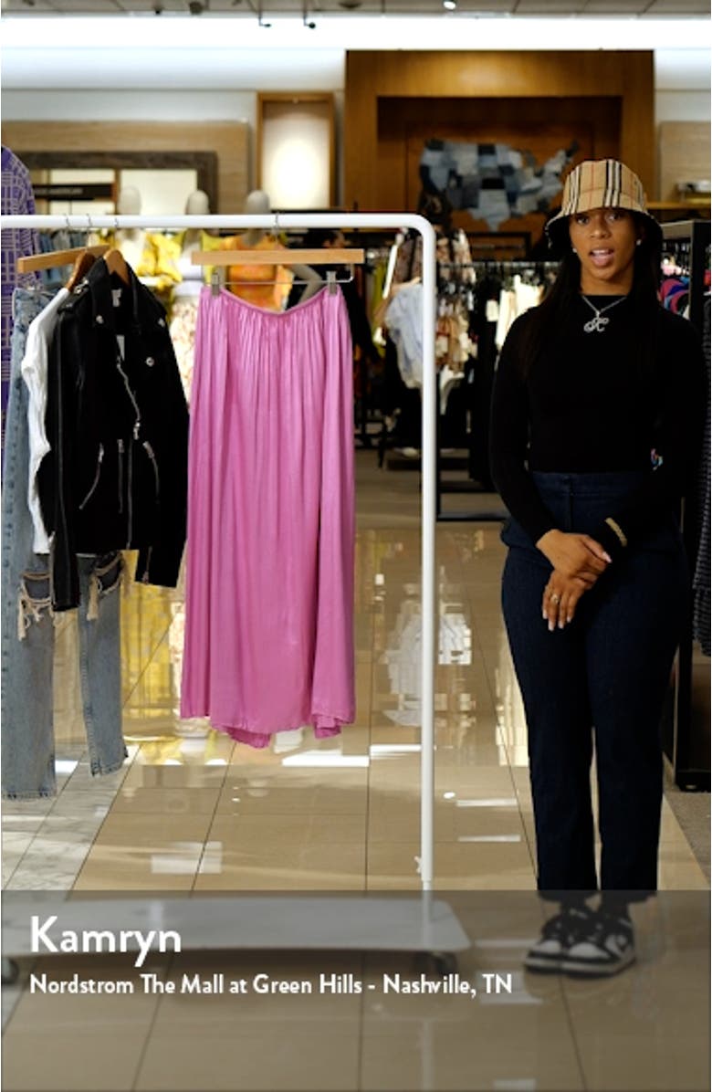 Crinkle Satin Maxi Skirt, sales video thumbnail