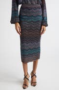 Missoni Zigzag Lamé Midi Skirt