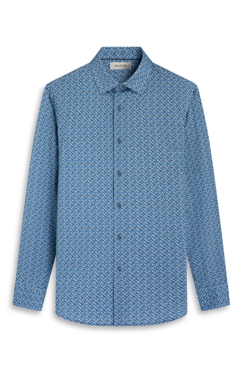 James OoohCotton® Optical Illusion Print Button-Up Shirt, Alternate, color, TEAL