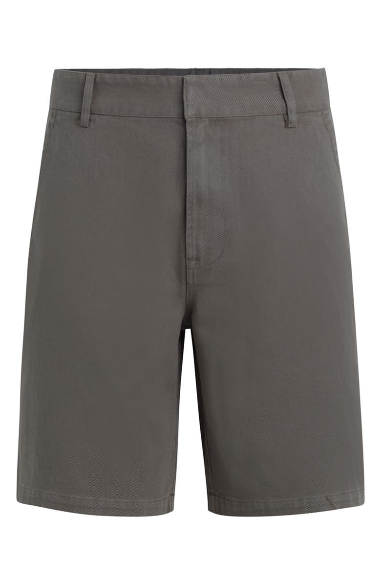 Hudson Jeans Venice Flat Front Grey Cotton Twill Chino Shorts, Alternate, color, Castor Grey