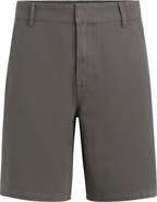 Hudson Jeans Venice Flat Front Grey Cotton Twill Chino Shorts