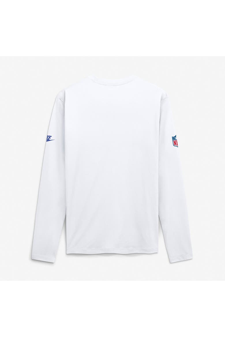 Men's Nike Los Angeles Rams Fearsome White Legend Small Logo Dri-FIT Long Sleeve T-Shirt, Alternate, color, White