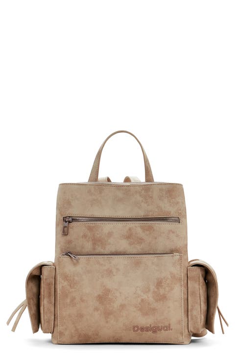 Mini Faux Leather Backpack