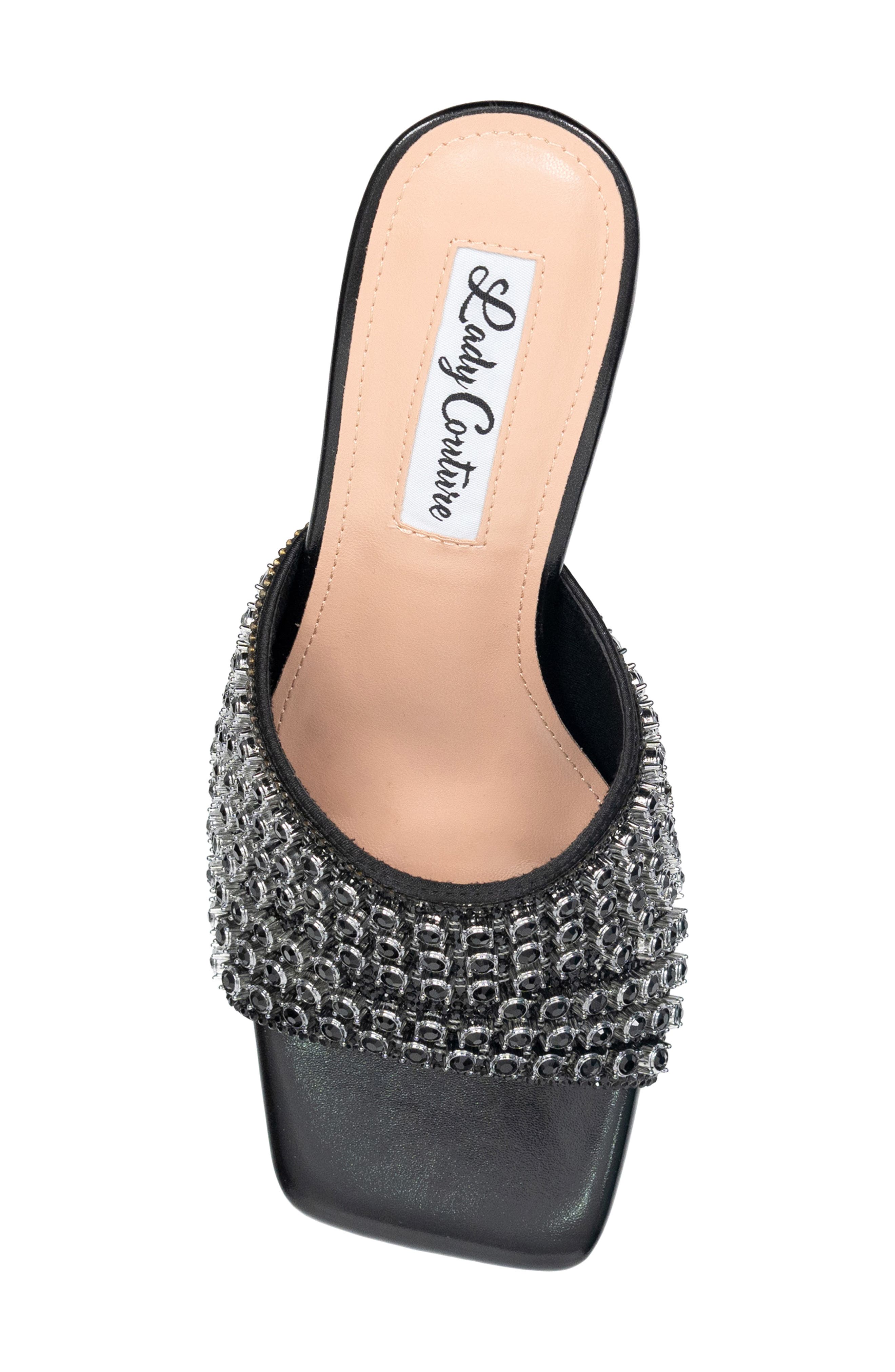 Royalnr Heeled Mule, Alternate, color, BLACK