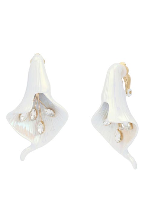 Calla Lily Clip-On Earrings