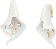Betsey Johnson Calla Lily Clip-On Earrings
