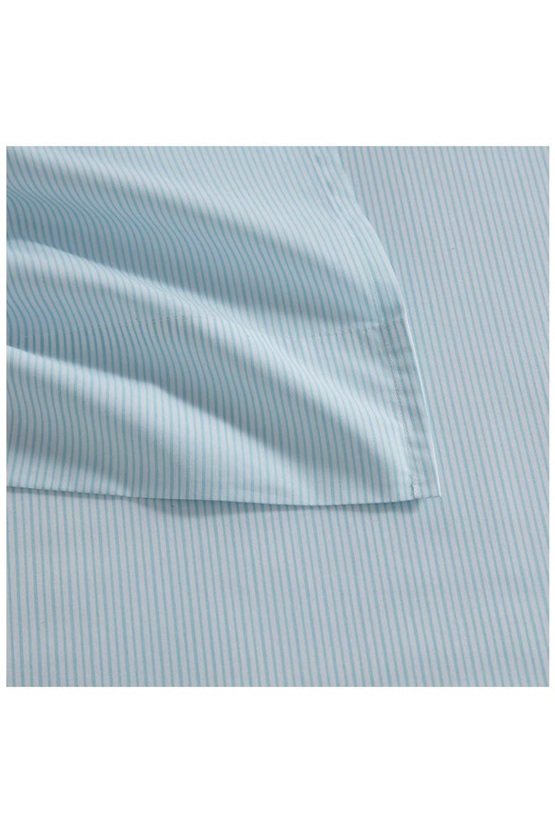 Stripe Cotton Sheet Set, Alternate, color, WHITE / WINTER BLUE