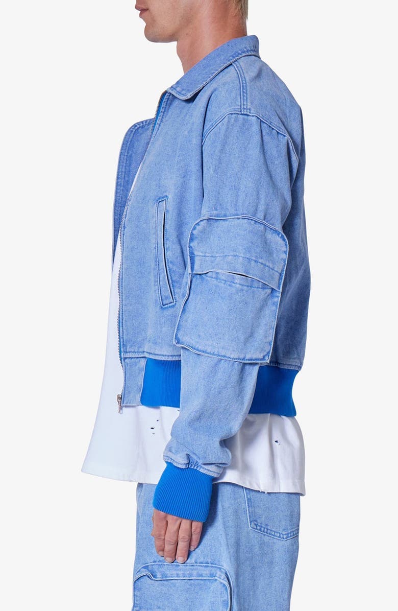 mnml Crop Denim Jacket, Alternate, color, 