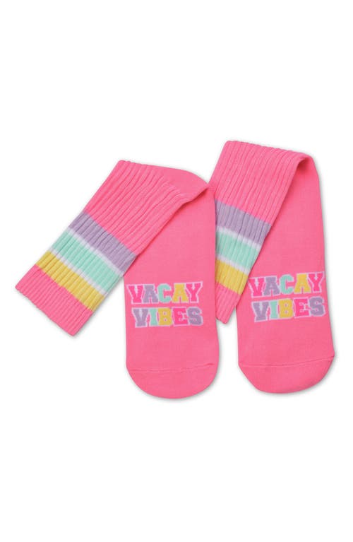 Iscream Kids' Vacay Vibes Party Socks In Pink
