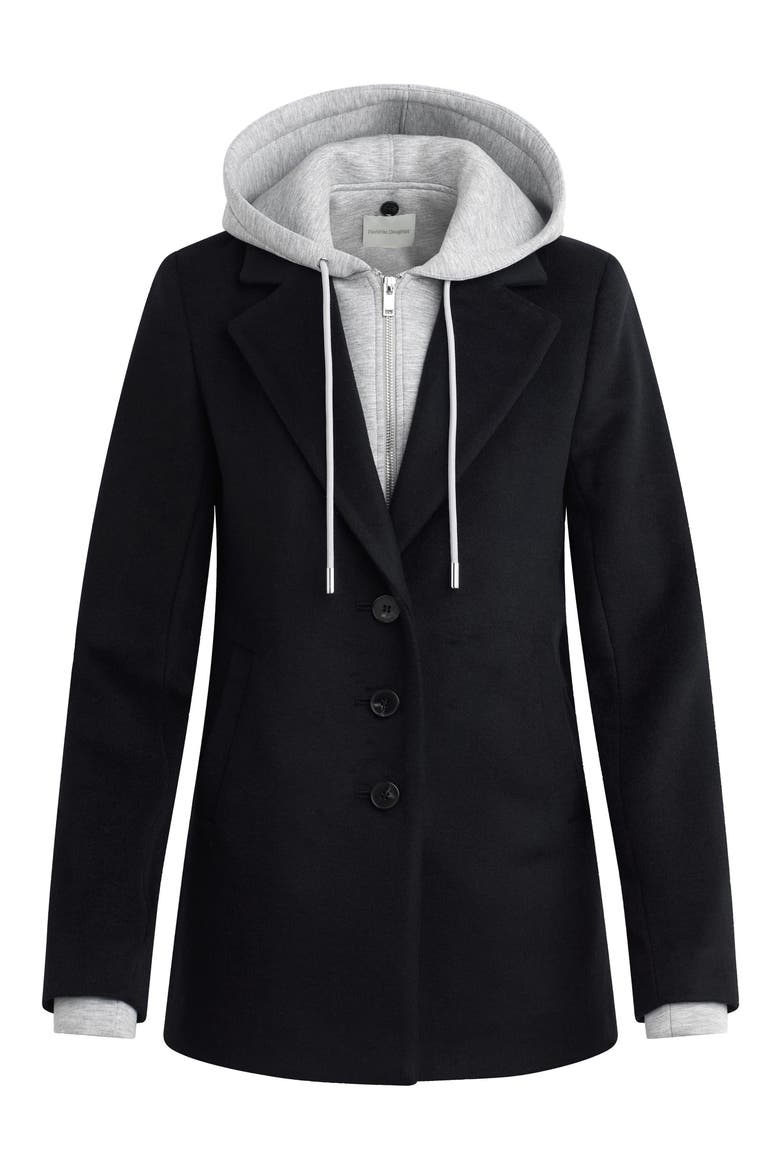 Short Wool Blend Sport Coat, Alternate, color, BLACK