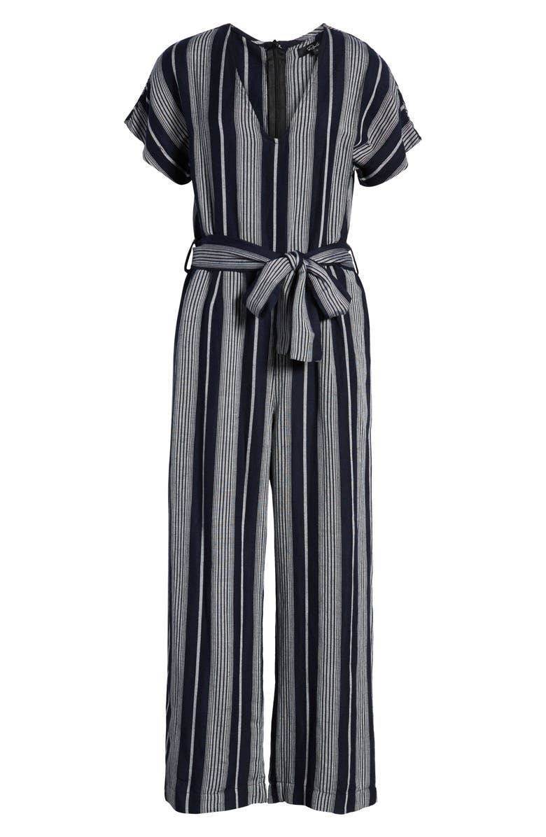 Rails Angela Stripe Short Sleeve Jumpsuit, Alternate, color,