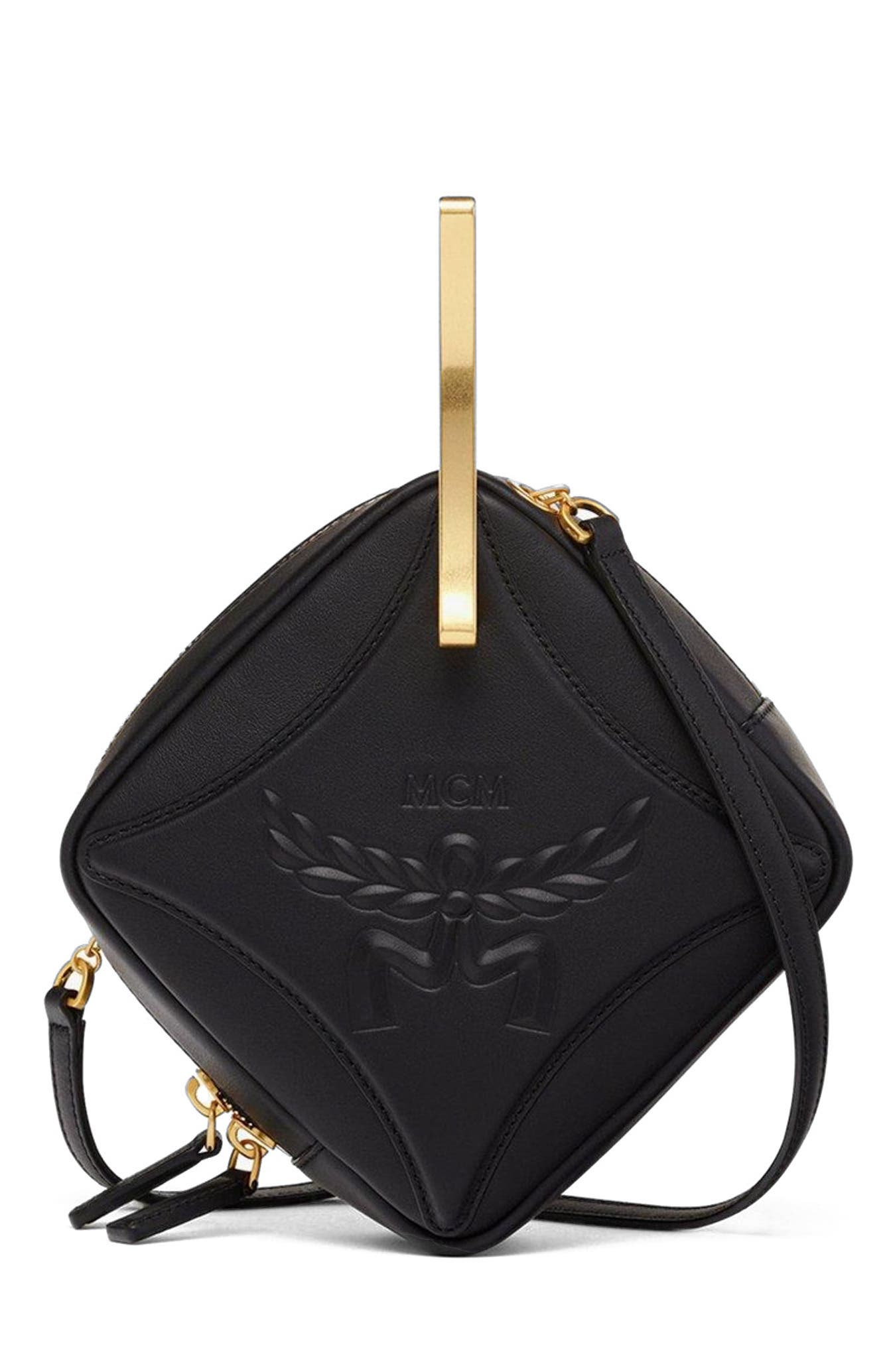 MCM Diamond Logo Crossbody in Calf Leather, Main, color, 