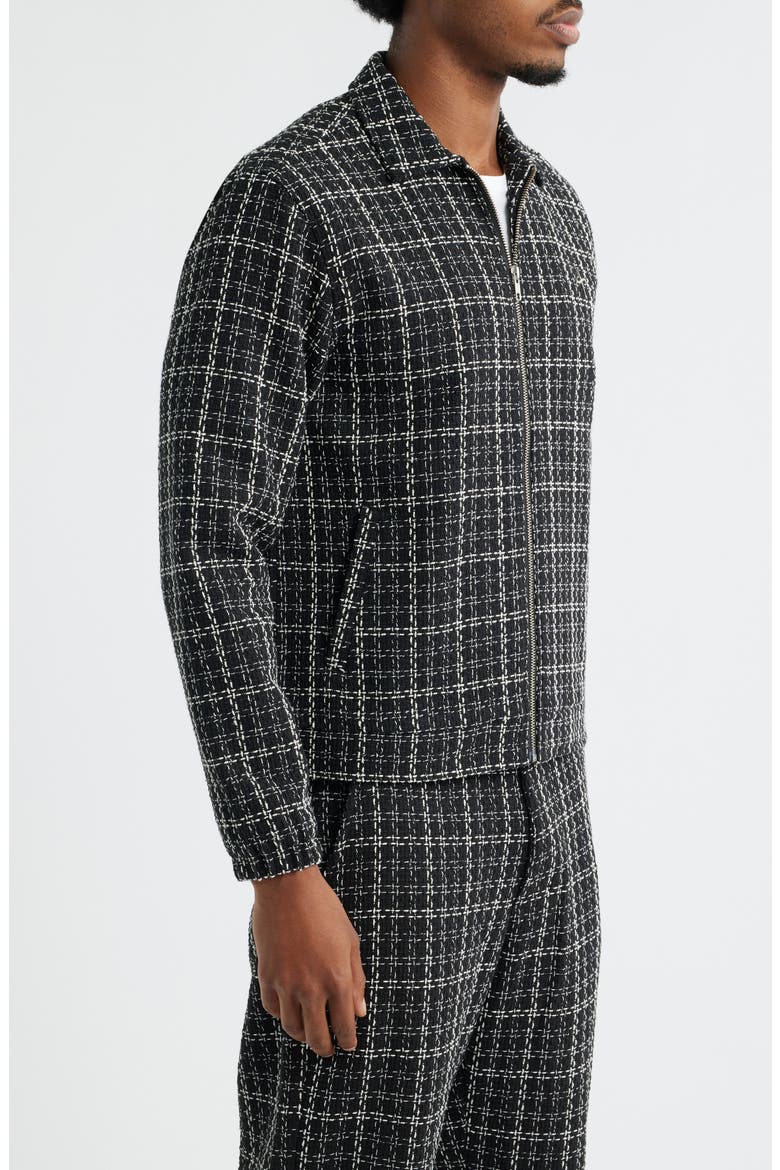 Uno Tweed Jacket, Alternate, color, BLACK