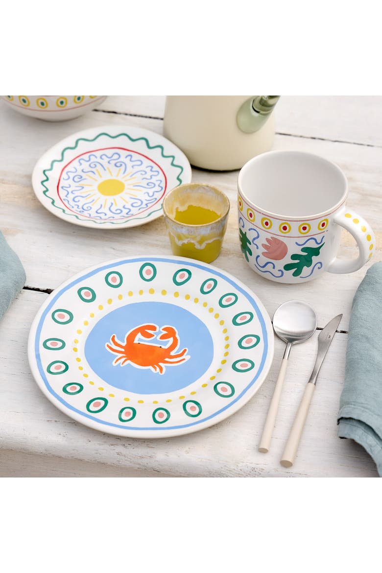 Summer Bliss  Set/6 salad plates, Alternate, color, Crab
