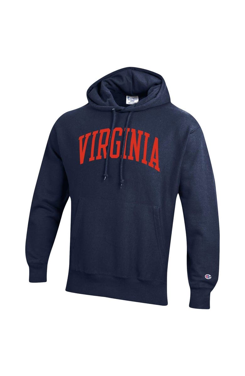 Champion Men's Champion Navy Virginia Cavaliers Team Arch Reverse Weave Pullover Hoodie, Alternate, color, Navy