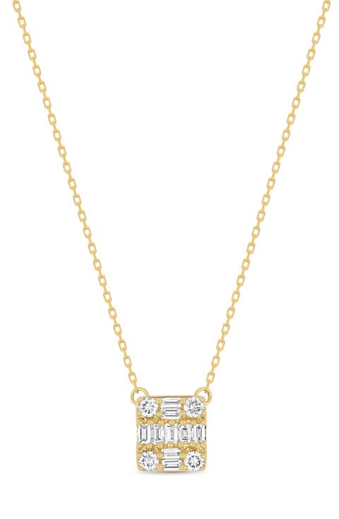 Icon 18k Gold Diamond Pendant Necklace