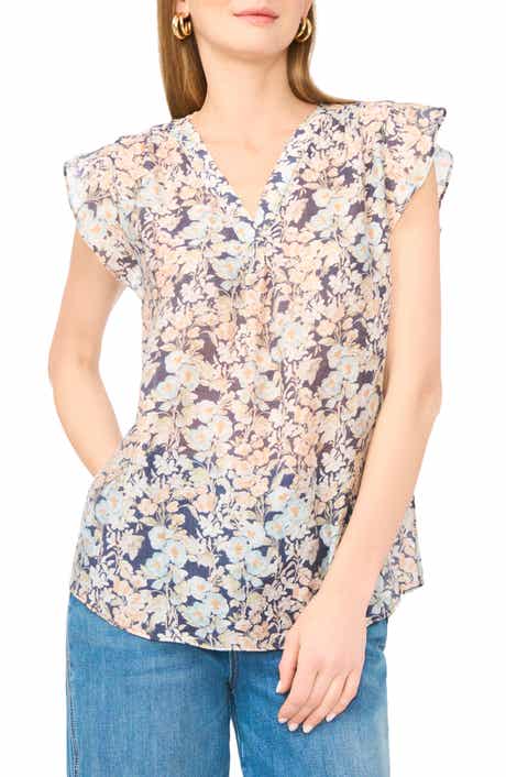 Vince Camuto Flutter Sleeve Top