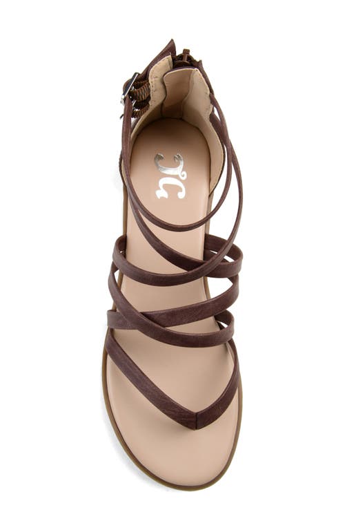 Shop Journee Collection Zailie Strappy Sandal In Brown