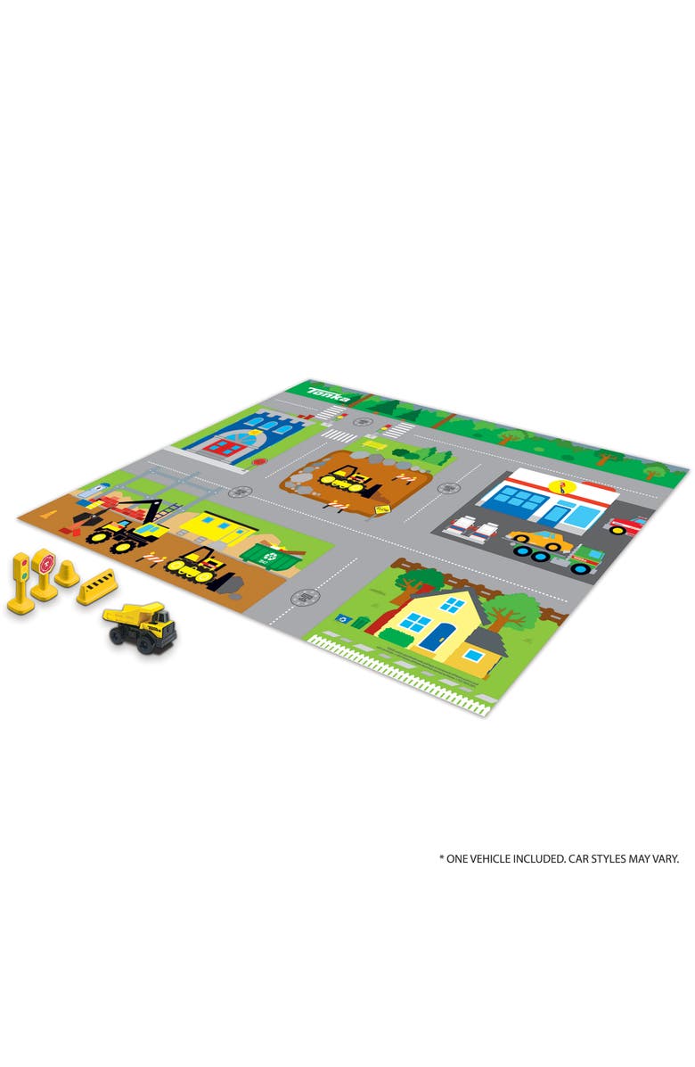 Imaginmat Deluxe Tonka Floor Playmat & Toy Car, Alternate, color, Multicolored