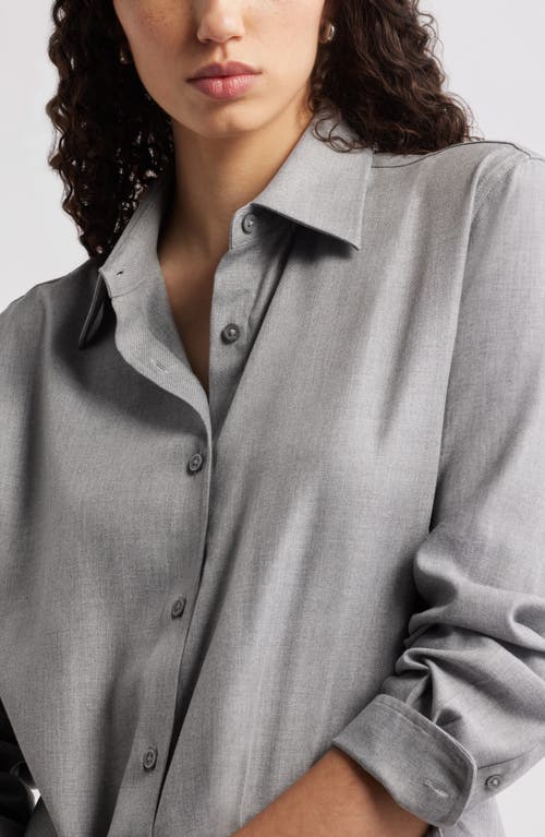 Nordstrom Jet Set Button-up Shirt In Medium Grey Heather