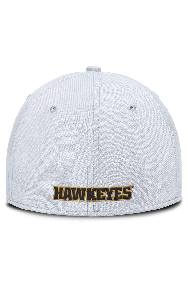 Nike Men's Nike White Iowa Hawkeyes 2025 On-Field Rise Performance Flex Hat, Alternate, color, 