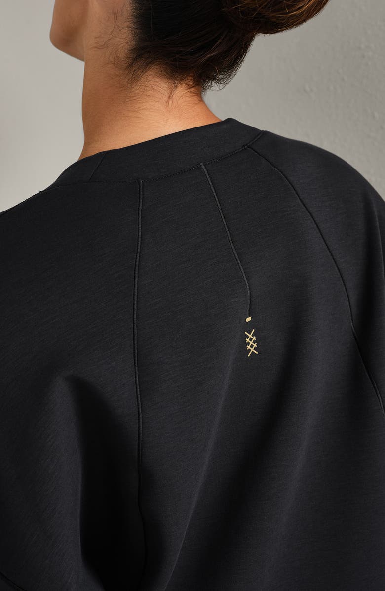 Rhone DreamGlow Cardigan, Alternate, color, Pure Black Heather