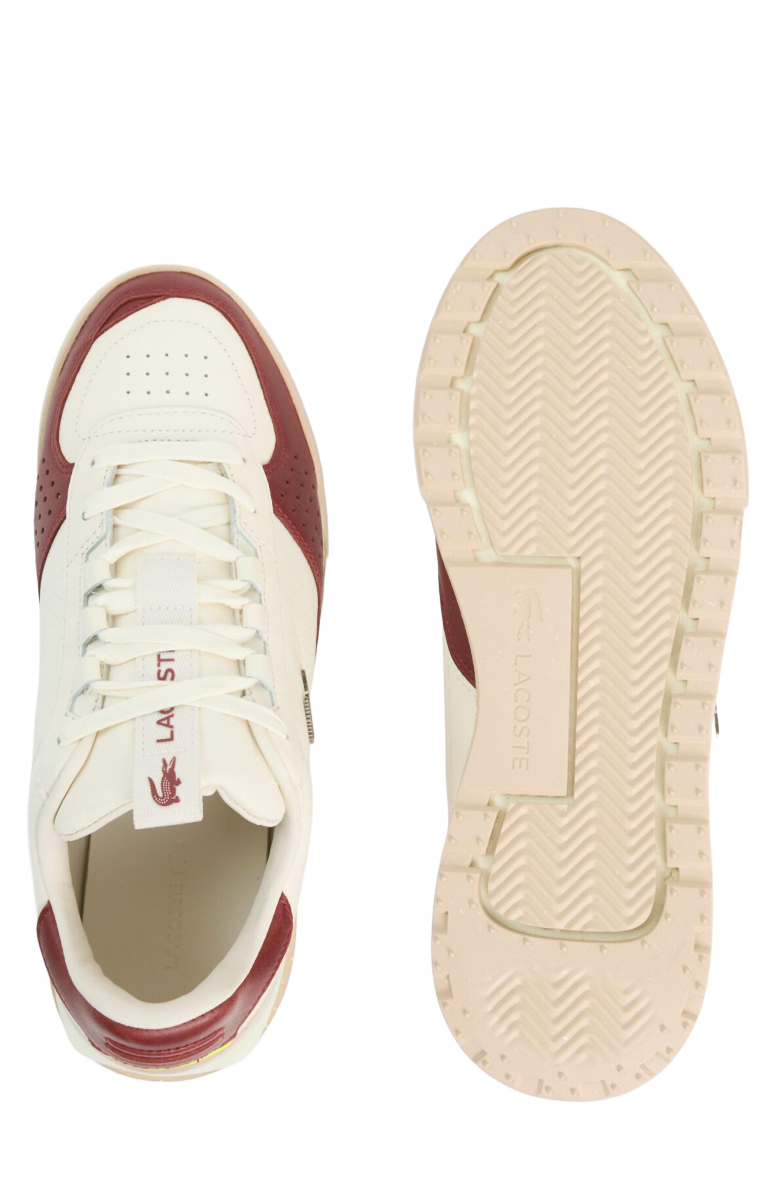 Lacoste Slam Break Court Sneaker, Alternate, color, Off White/ Orange