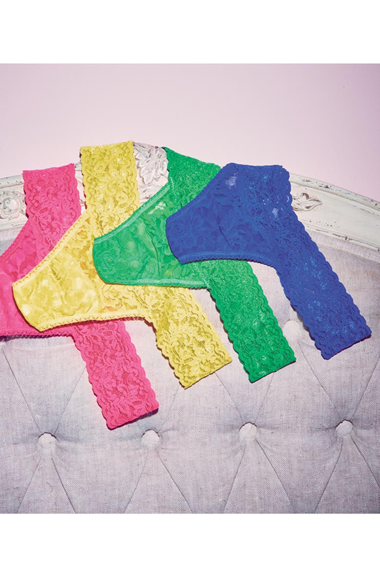 Hanky Panky Signature Lace Low Rise Thong, Alternate, color, Spruce Green