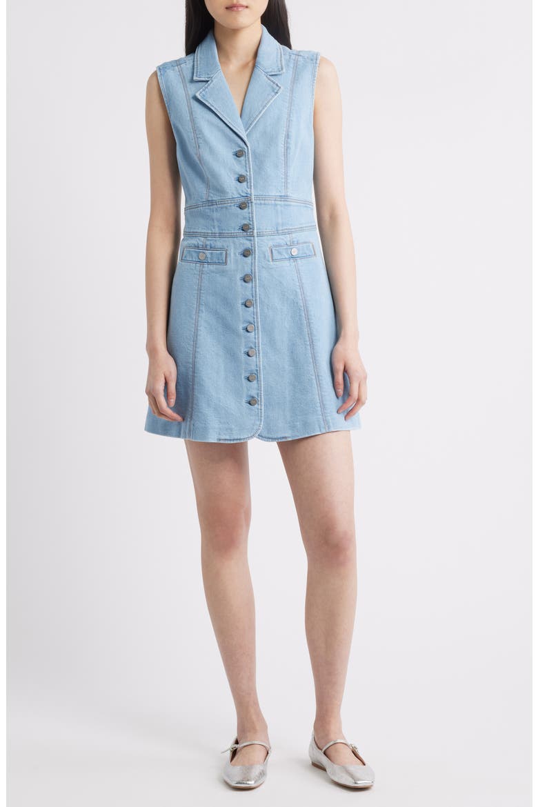Via Sleeveless Denim Minidress, Main, color, JOCELYN