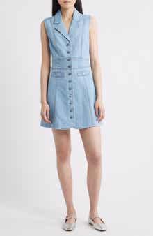 PAIGE Via Sleeveless Denim Minidress