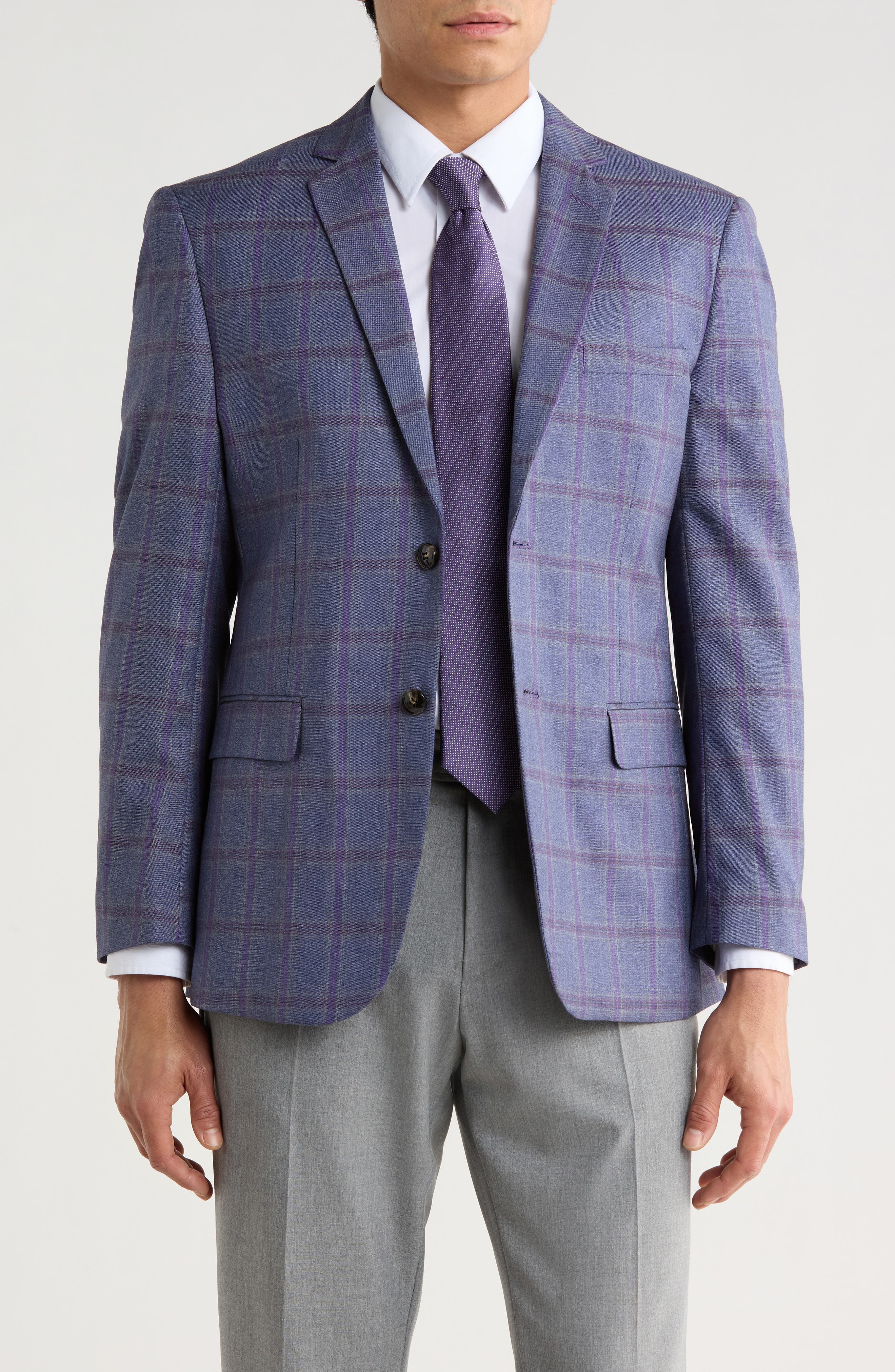 Slim Fit Plaid Blazer - image 5