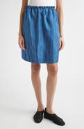 TOTEME Stripe Silk Miniskirt