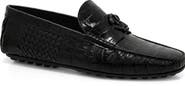 Roberto Cavalli Cocco Woven Croc Embossed Driving Loafer