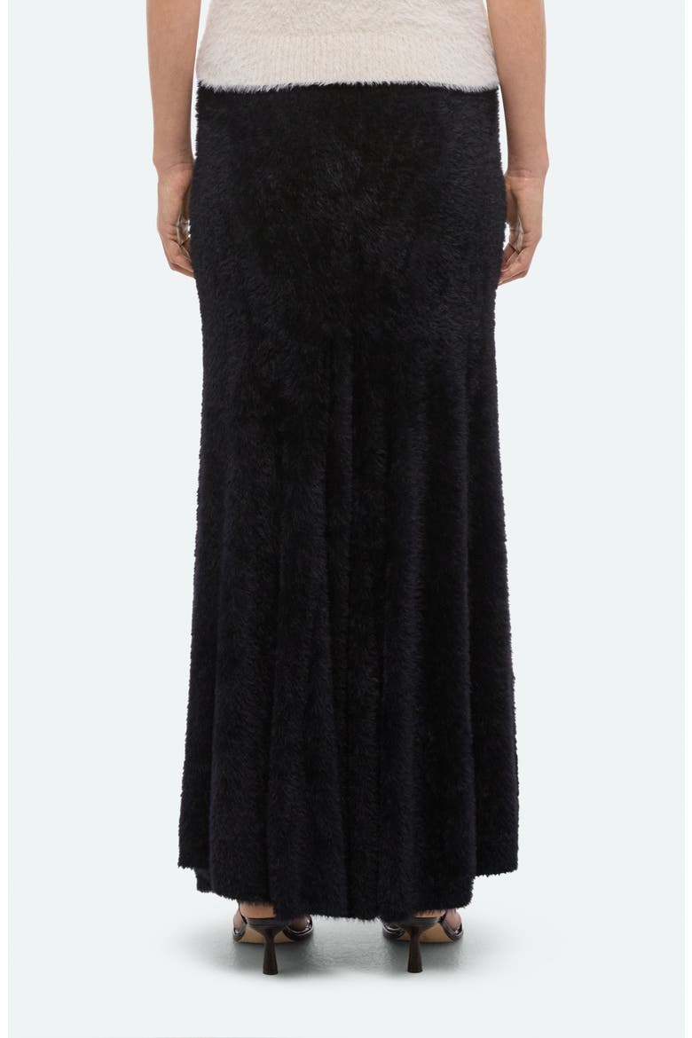 Grunge Faux Fur Maxi Skirt, Alternate, color, BLACK