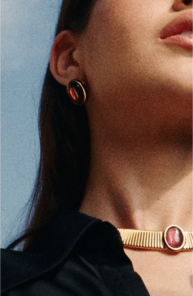 RC RETRO CHIC Gladiator Earrings, Alternate, color, Red