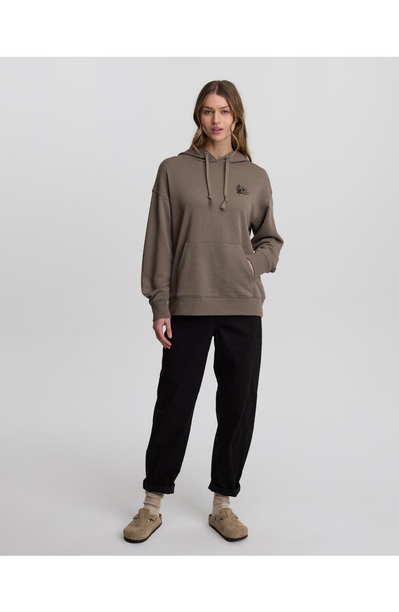 tentree Sunrise Relaxed Hoodie, Alternate, color, Clay/Meteorite Black