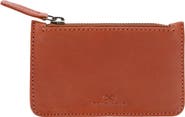 Trafalgar Sergio Front Pocket Leather Zipper Pouch