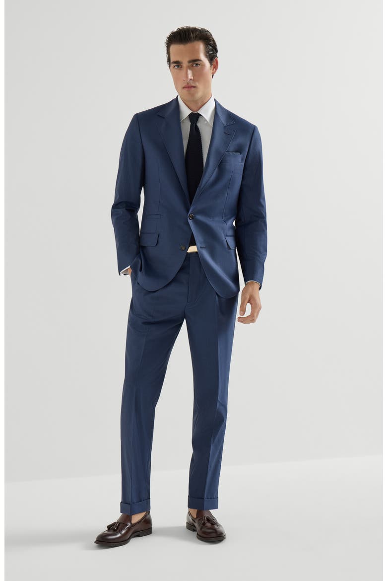 Houndstooth trousers, Alternate, color, Navy Blue
