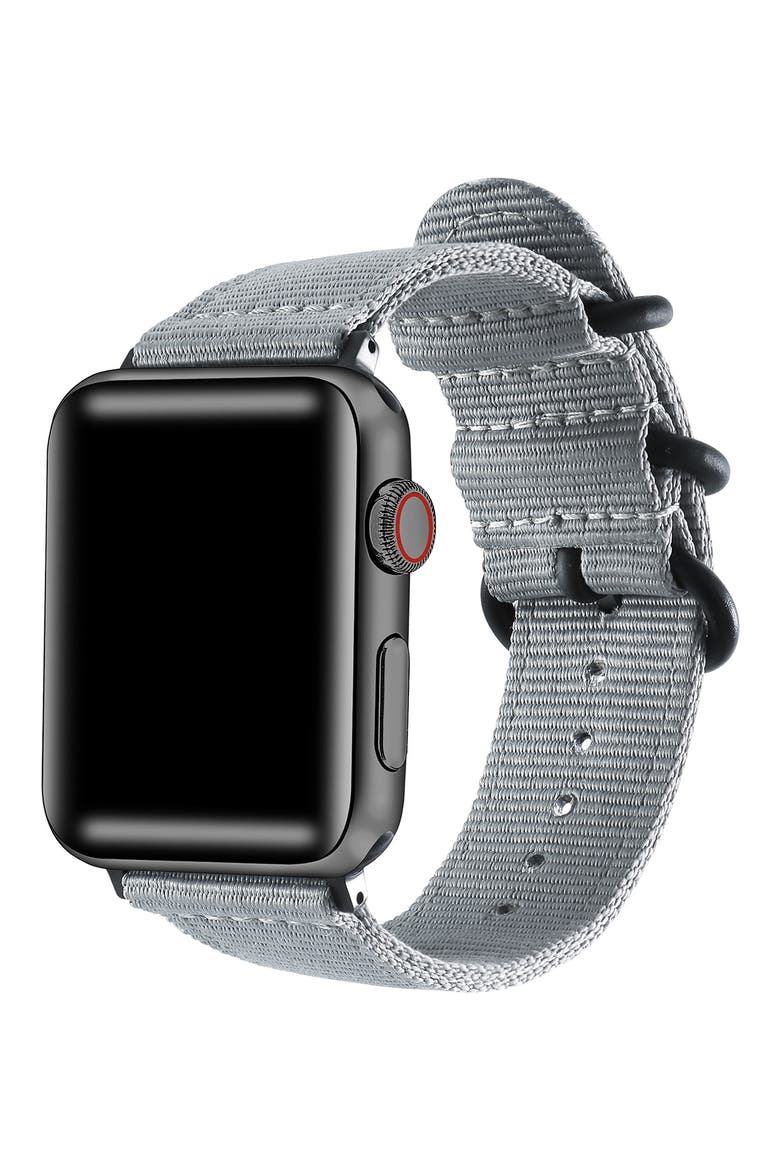 Nylon Apple Watch® Watchband, Alternate, color, GREY