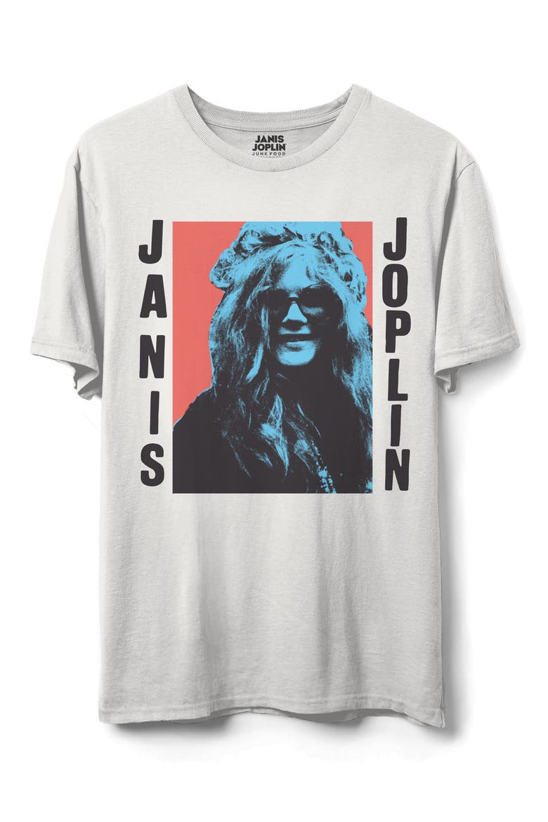Janis Joplin Graphic T-Shirt, Main, color, WHITE