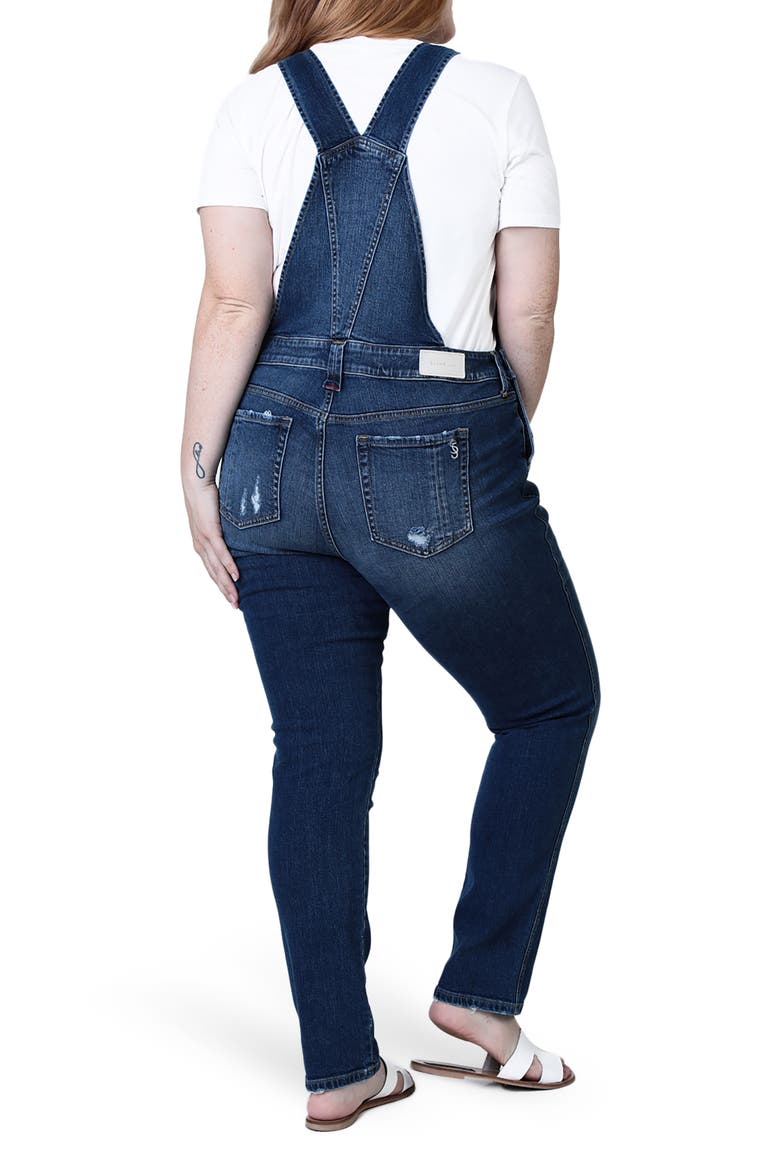 Distressed Denim Overalls, Alternate, color, JUDY