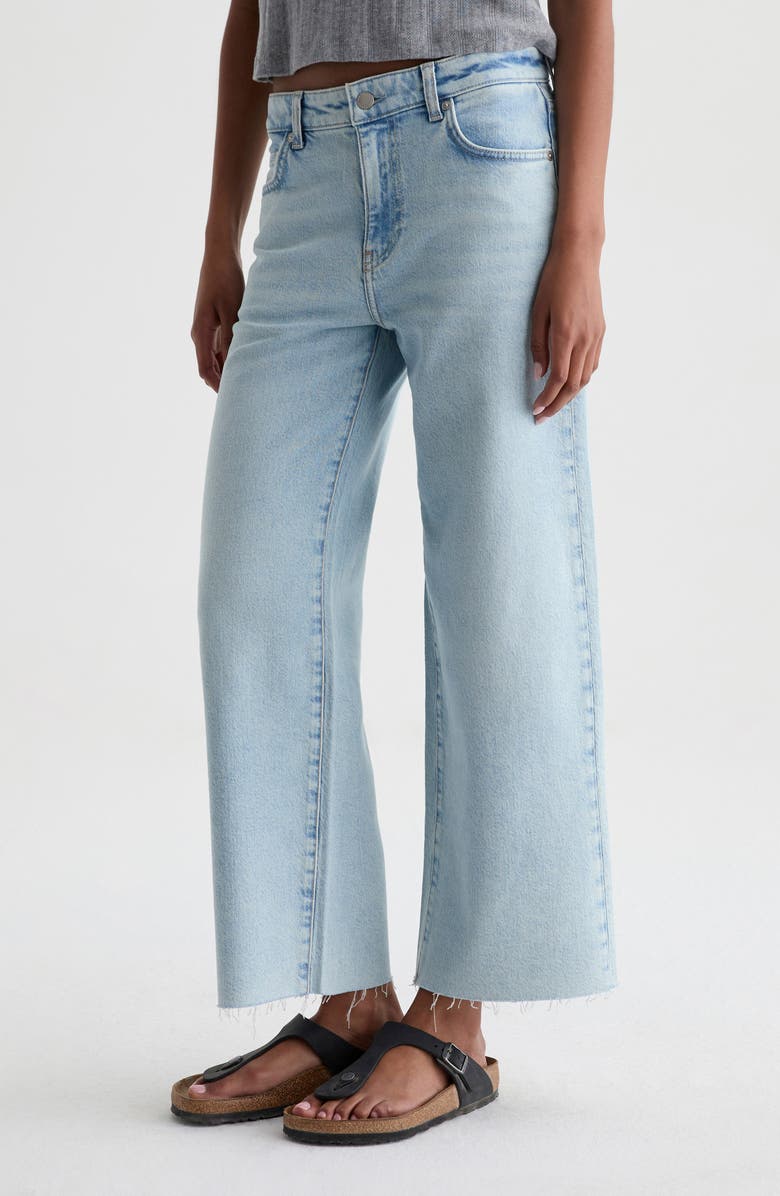 AG Saige Raw Hem Ankle Wide Leg Jeans, Alternate, color, Harvest