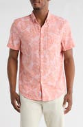Original Penguin Print Short Sleeve Button-Up Shirt