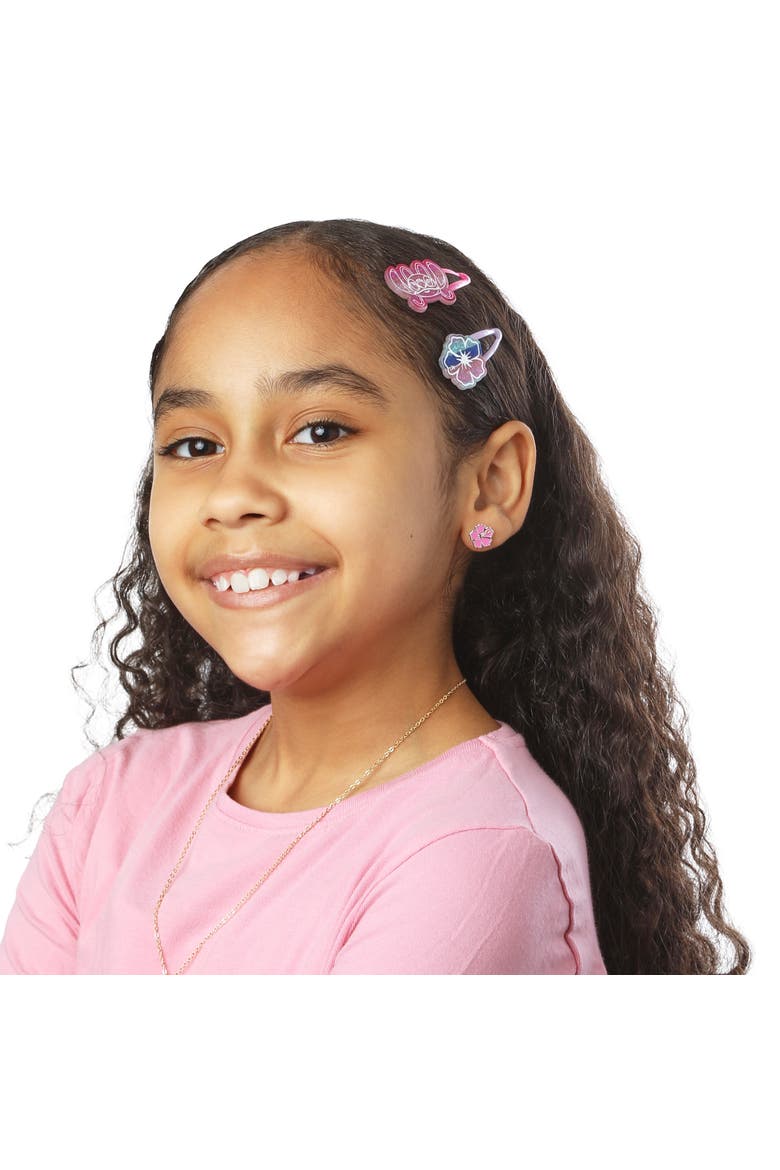 Stitch Hair Clip 8-Piece Set Official License, Snap Back Clips for Hair, Lilo and Stitch Accessories, Small Disney Gifts, Alternate, color, Multicolored