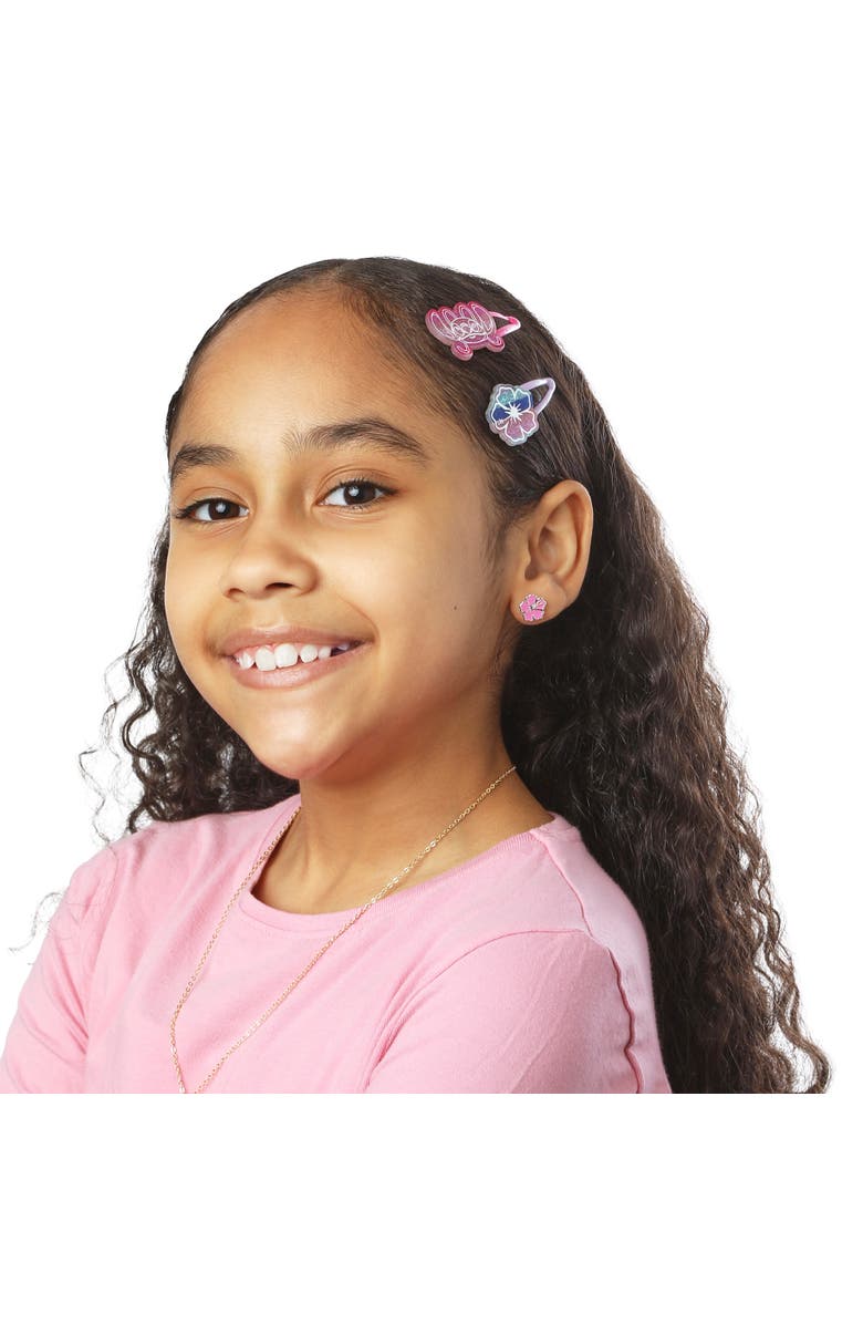 Disney Stitch Hair Clip 8-Piece Set Official License, Snap Back Clips for Hair, Lilo and Stitch Accessories, Small Disney Gifts, Alternate, color, Multicolored