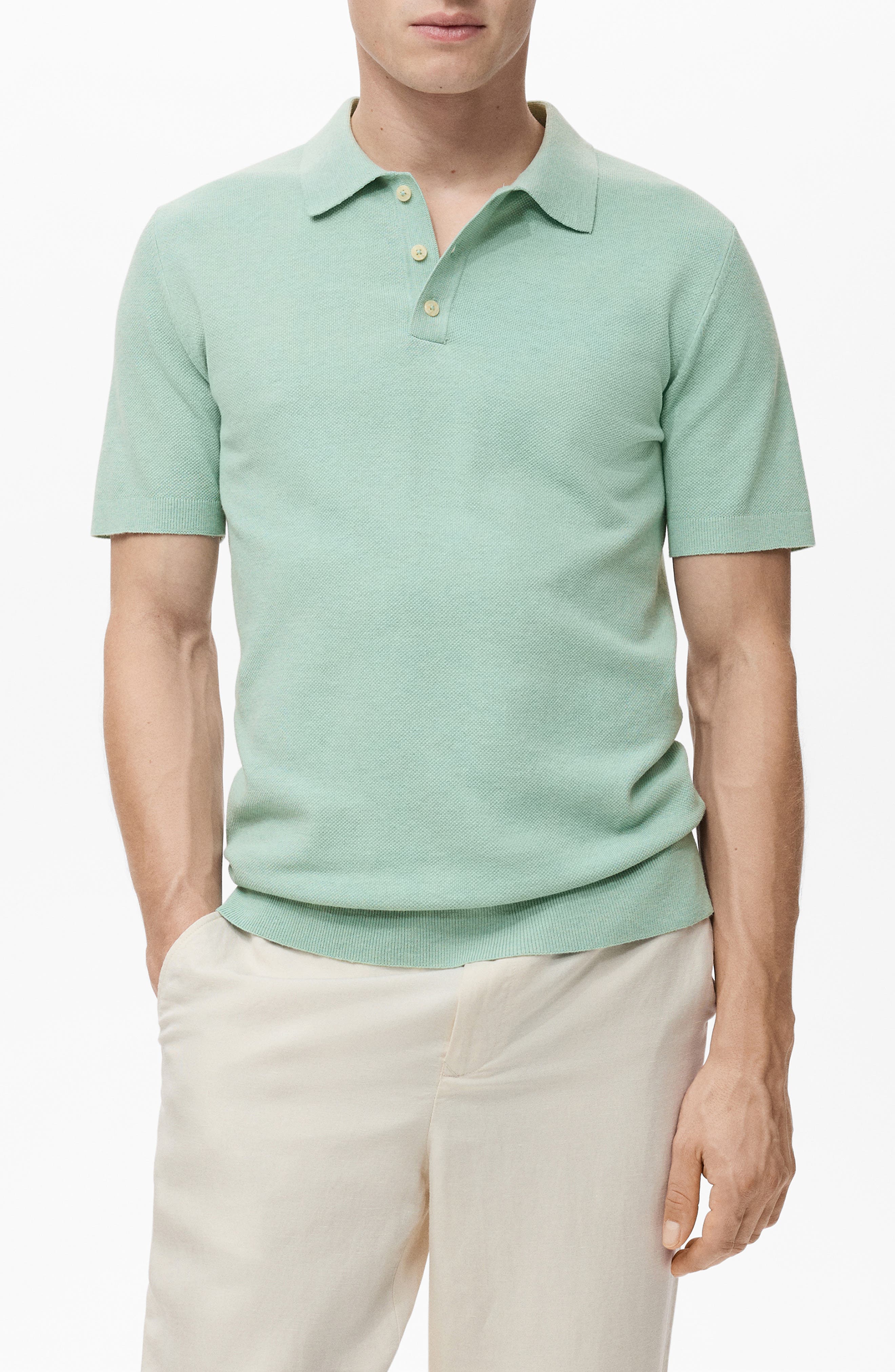 Band Collar Button-Up Shirt - image 3