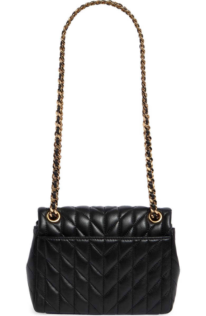 KARL LAGERFELD PARIS Lafayette Quilted Leather Crossbody Bag, Alternate, color, Black/ Gold
