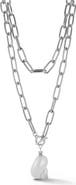 SPHERA MILANO Faux Pearl Shell Layered Necklace